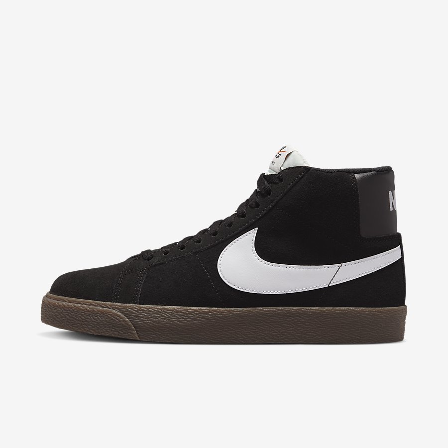 Giày Nike SB Zoom Blazer Mid Nữ Đen Trắng Đế Nâu